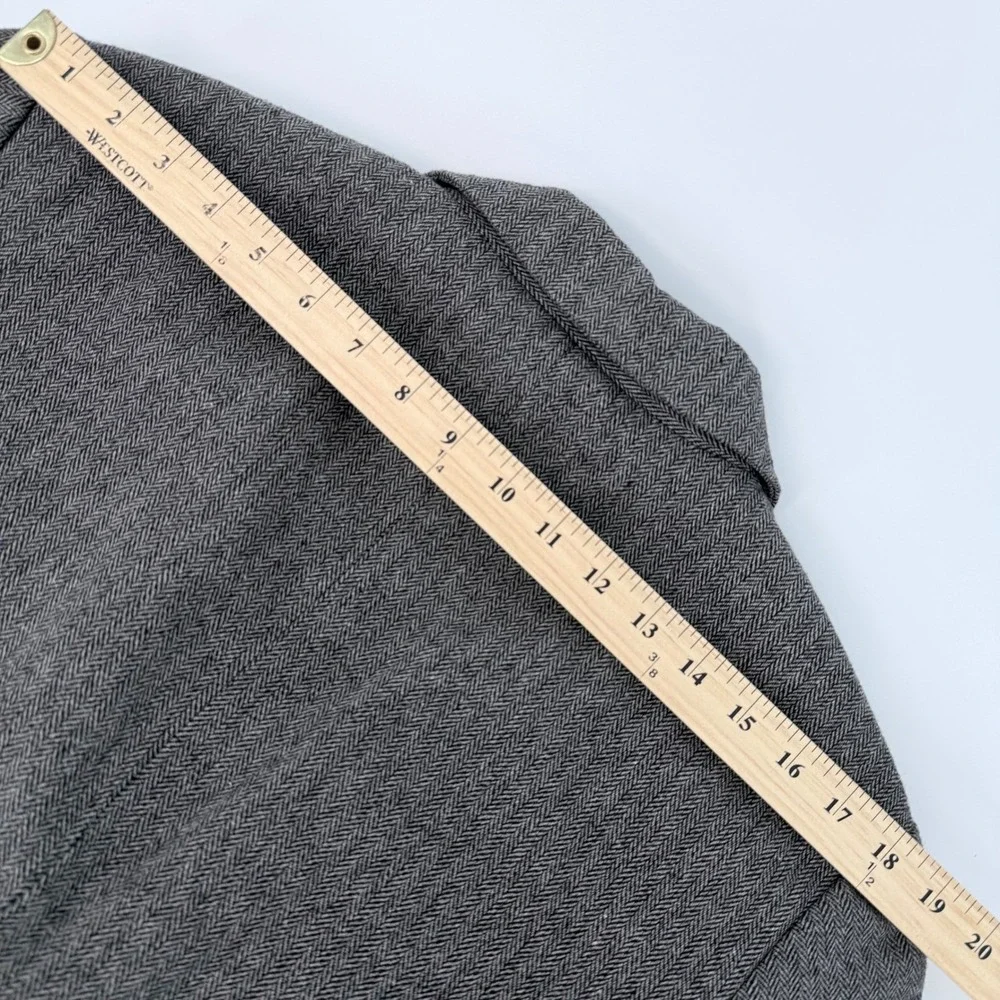 Old Navy Men Herringbone Blazer Size‎ Medium Gray Y2K Tweed Sport Coat Jacket
